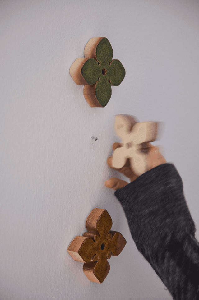 Paper Collective Ceramic Wall Flowers - Colourful Glaze