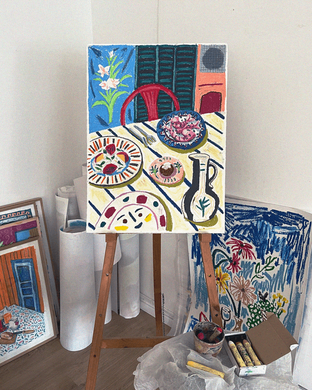 paper collective Modigliani in the Garden - Folded Art Card