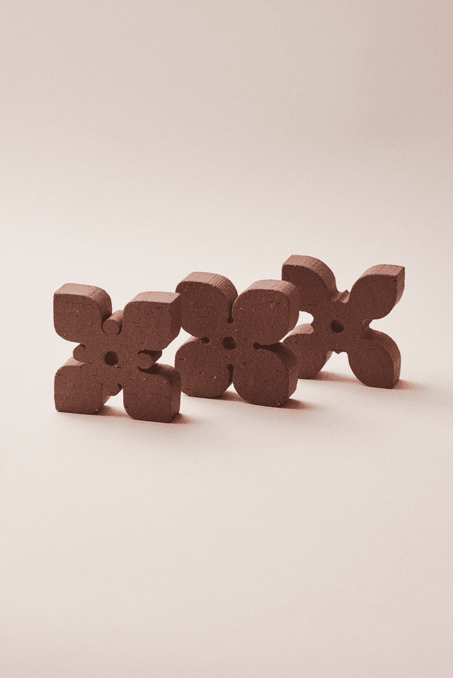 Paper Collective Ceramic Wall Flowers - Unglazed