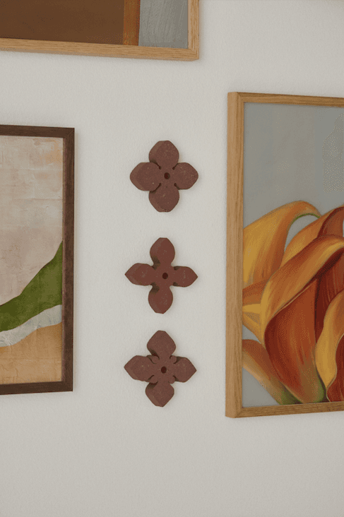 Paper Collective Ceramic Wall Flowers - Unglazed