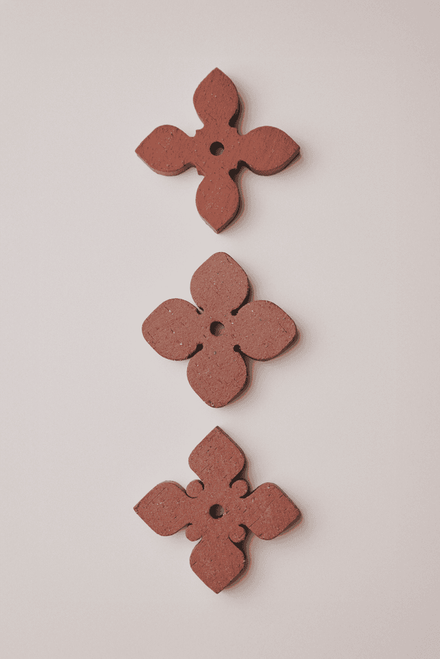paper collective Ceramic Wall Flowers - Unglazed