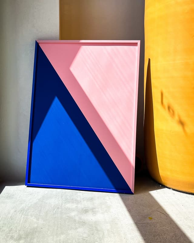 Paper Collective Frame - Pink/Blue Timber