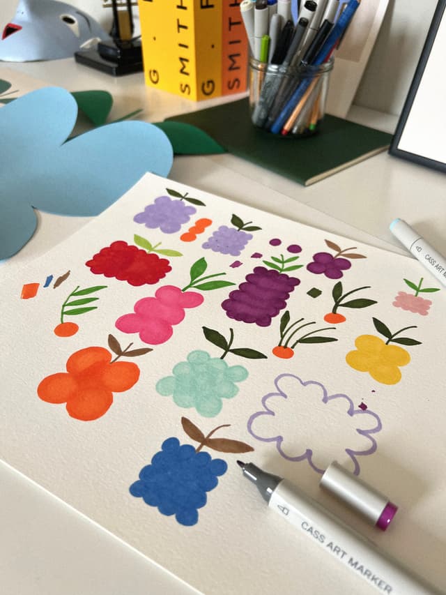 Paper Collective Indigo Fruit