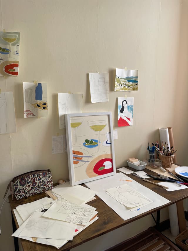 Paper Collective Martini Break - Folded Art Card