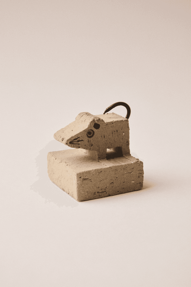 paper collective Zodiac Mouse- Grey Unglazed