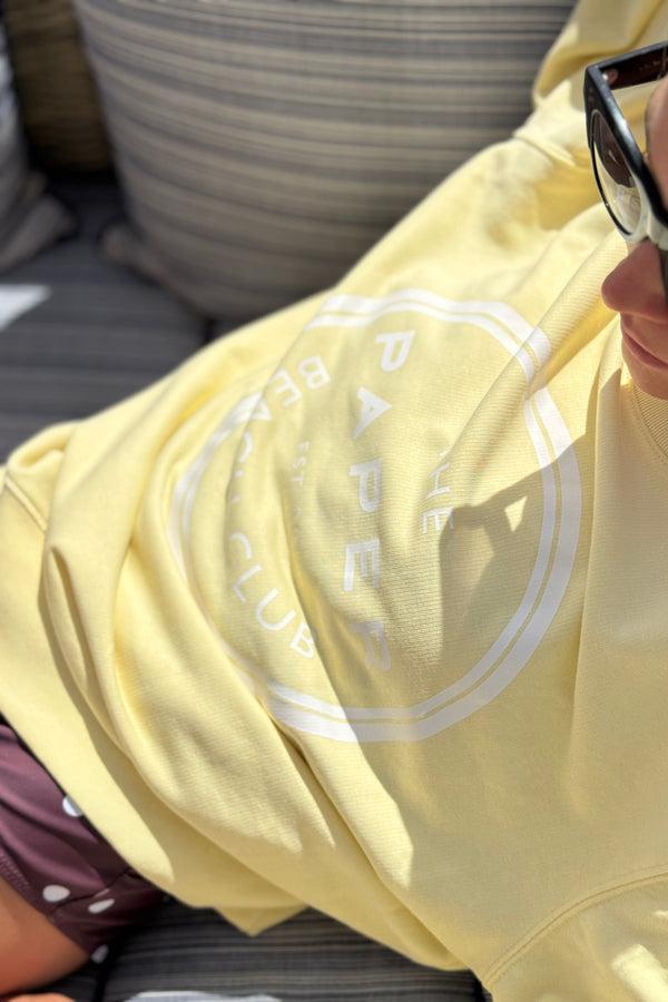 Paper London Beach Club Sweatshirt In Butter Yellow