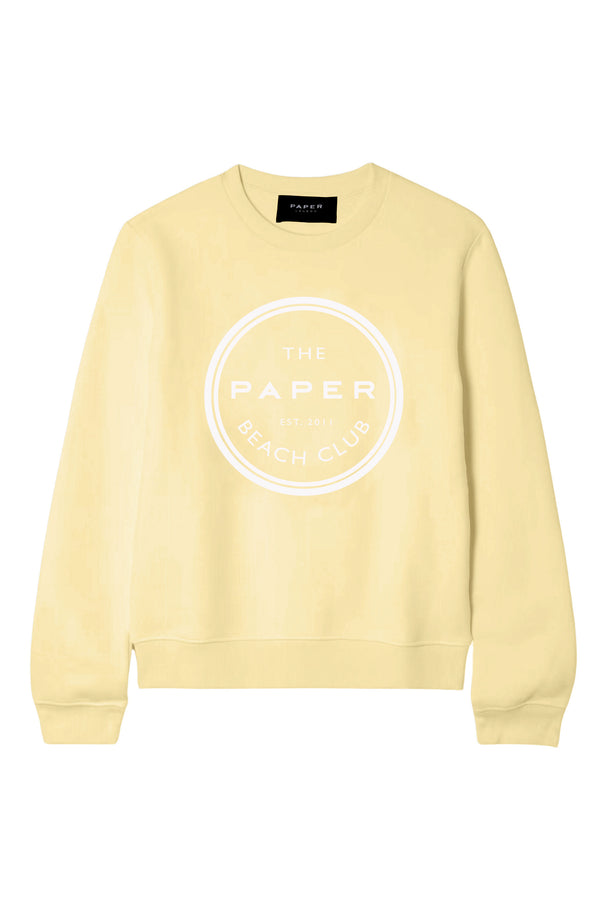 paper london Beach Club Sweatshirt in Butter Yellow