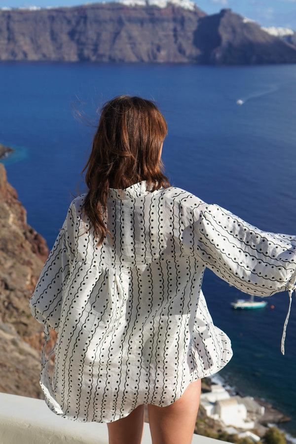 Paper London Blondie Beach Shirt In Shell Of The Ball