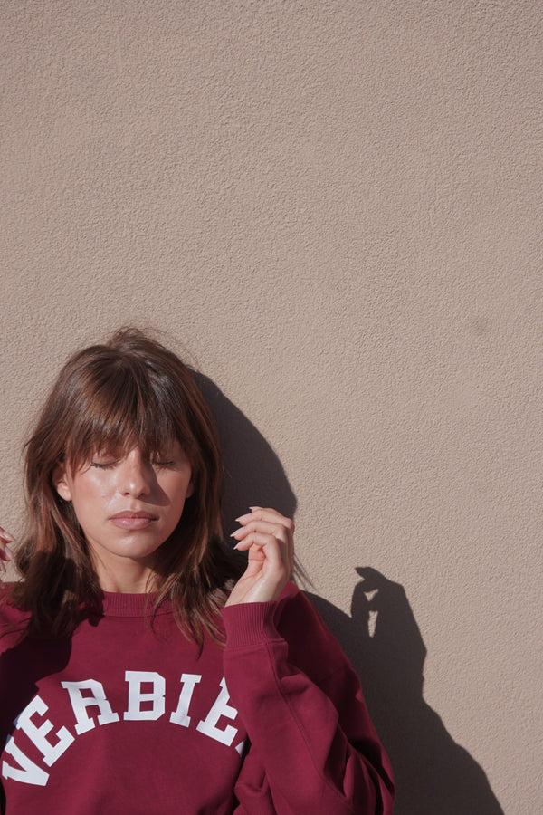 Paper London Burgundy Verbier Ski Club Sweatshirt