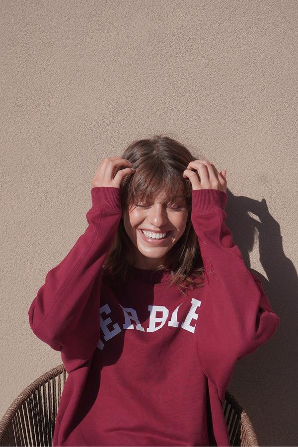 Paper London Burgundy Verbier Ski Club Sweatshirt