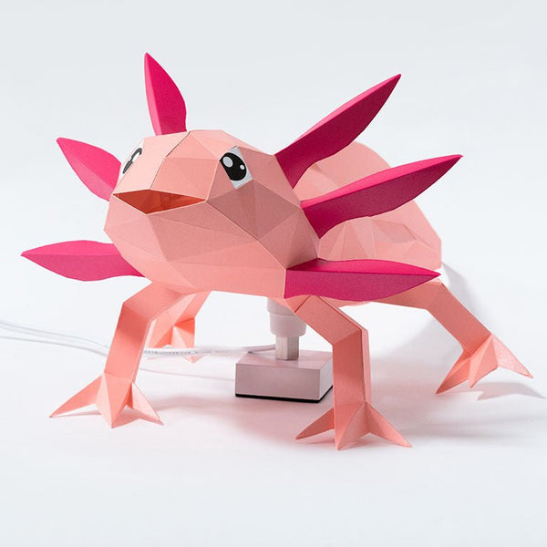 Papercraft World Axolotl Papercraft 3D Model (Can Be Converted To A Lamp)