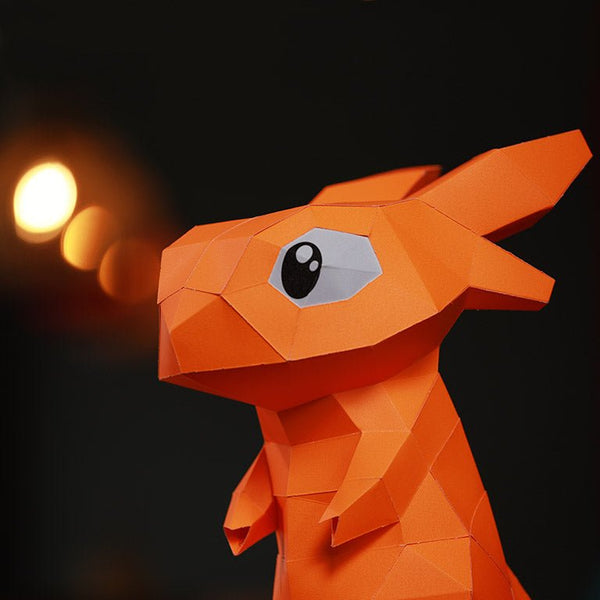 Papercraft World Baby Dragon Orange - Digital PDF Template