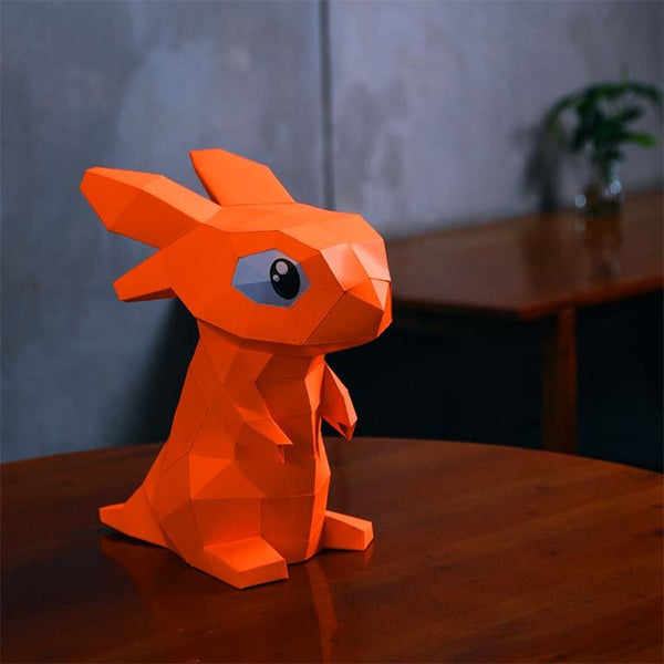 papercraft world Baby Dragon Orange - Digital PDF Template