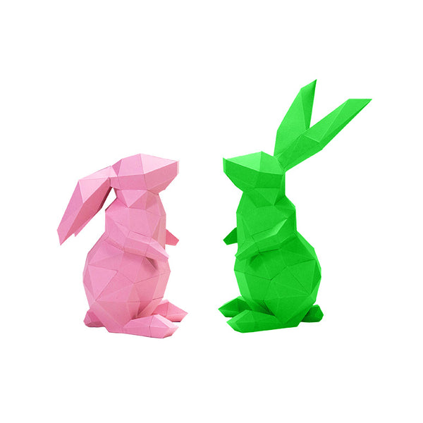 Papercraft World Bunnies Model - Digital PDF Template