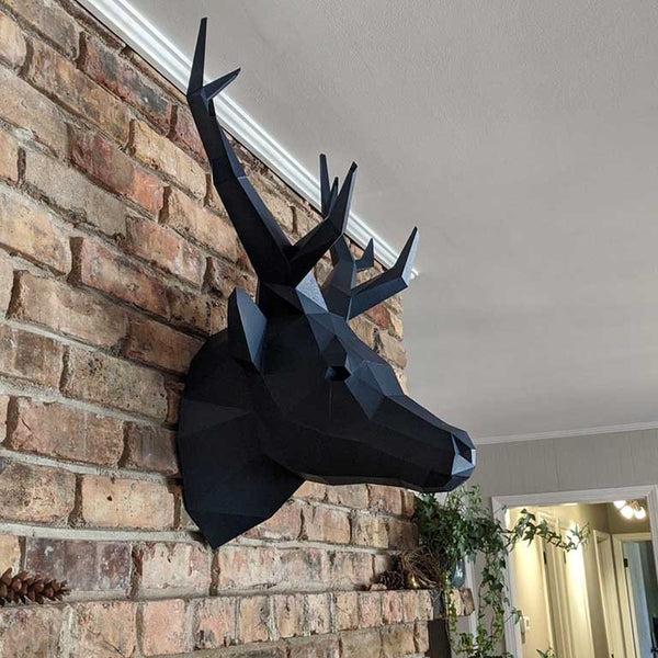 papercraft world Deer Head Wall Art - Grey Sapphire Limited Edition