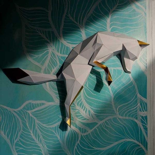Papercraft World Fox Wall Art For Home Decor (DIY Papercraft)