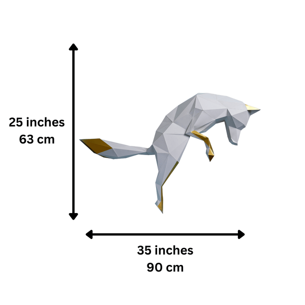 Papercraft World Fox Wall Art For Home Decor (DIY Papercraft)