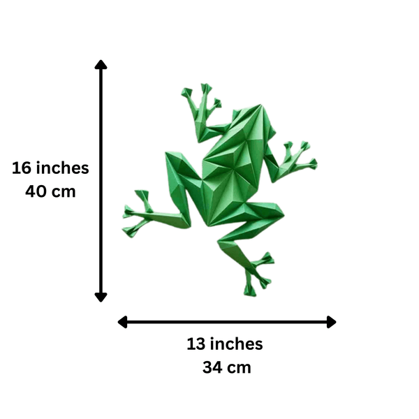 Papercraft World Frog Wall Art For Home Decor (DIY Papercraft)