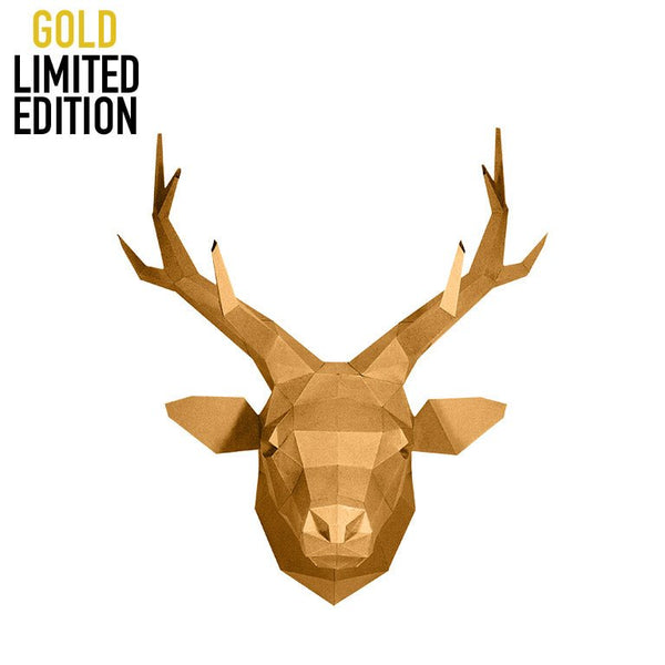 Papercraft World Golden Deer Head Wall Decor (DIY Papercraft)