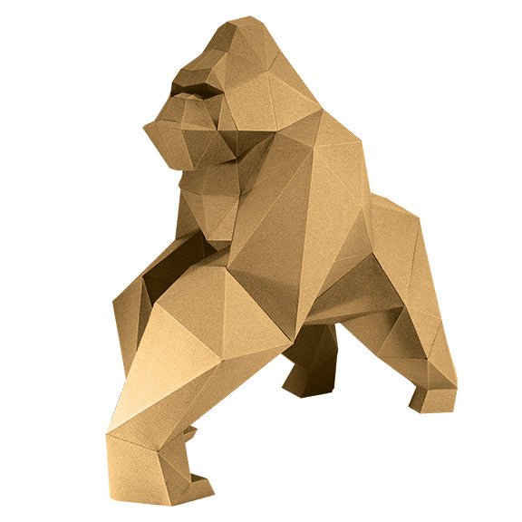 Papercraft World Gorilla 3D Model - Gold Limited Edition
