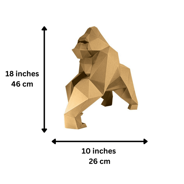 Papercraft World Gorilla 3D Model - Gold Limited Edition