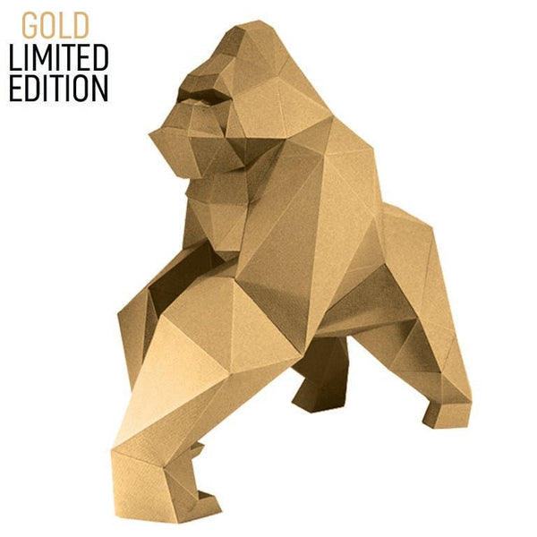 papercraft world Gorilla 3D Model - Gold Limited Edition