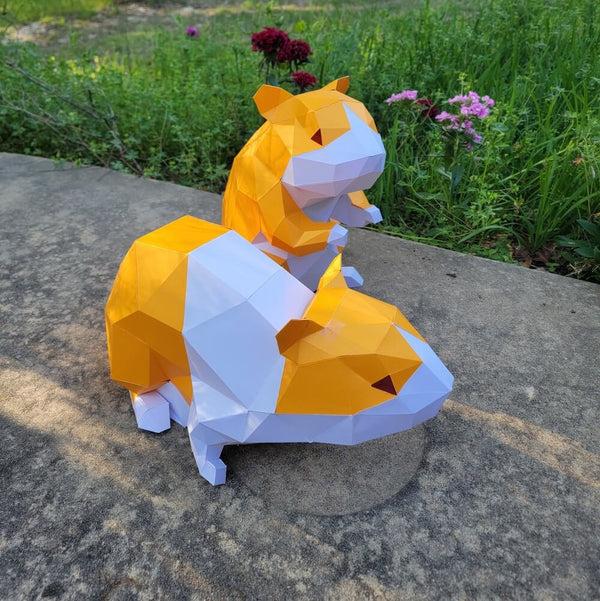 Papercraft World Hamster Model - Digital PDF Template
