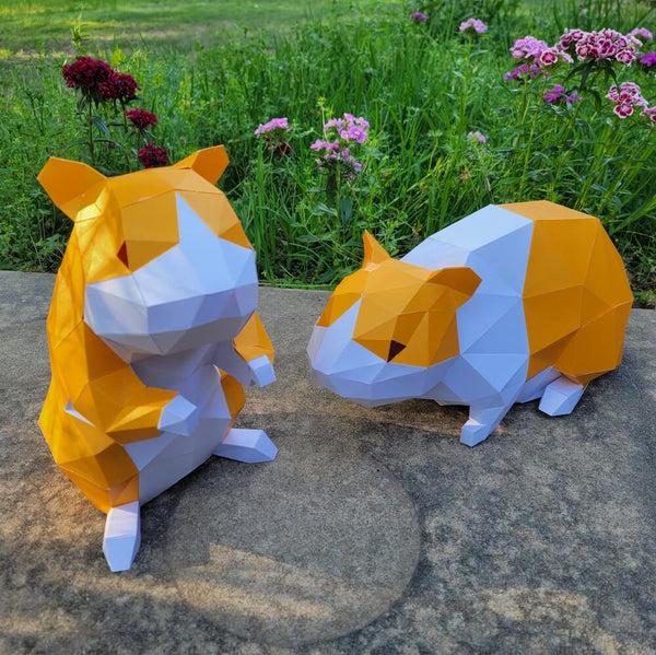 papercraft world Hamster Model - Digital PDF Template