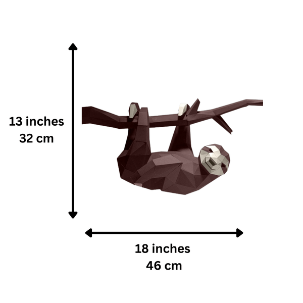 Papercraft World Hanging Sloth Model For Home Decor (DIY Papercraft)