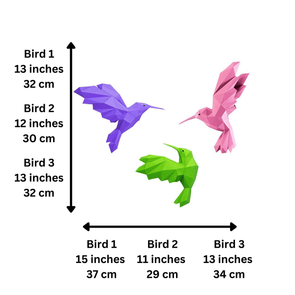 Papercraft World Hummingbird Wall Hanging For Home Decor (DIY Papercraft)