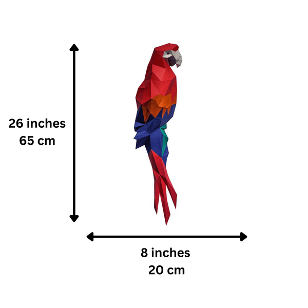 Papercraft World Macaw Wall Art & Decor (DIY Papercraft)