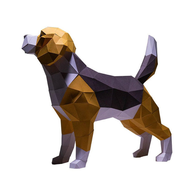 Papercraft World 3D Beagle Dog Model