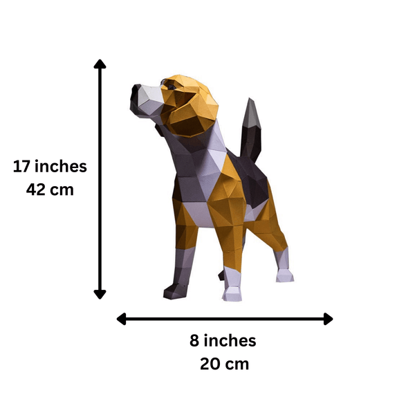Papercraft World 3D Beagle Dog Model