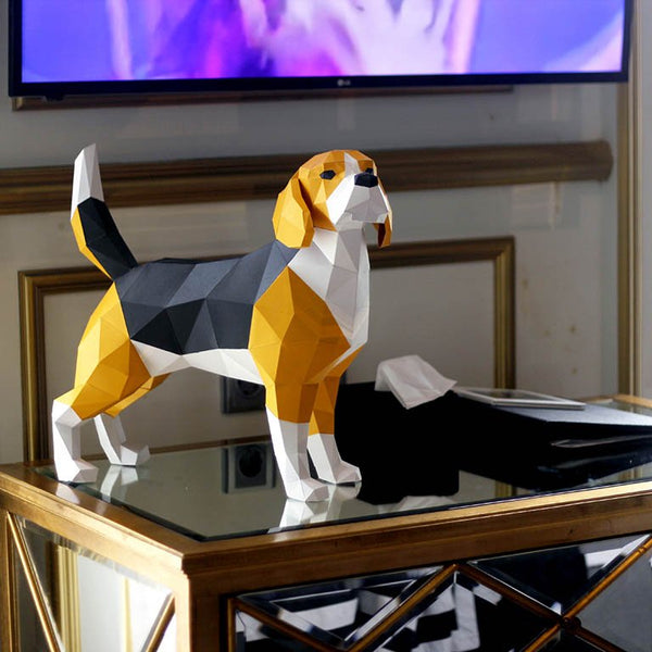 papercraft world 3D Beagle Dog Model