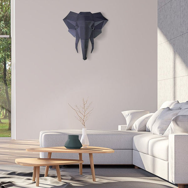 Papercraft World 3D Elephant Head Wall Art