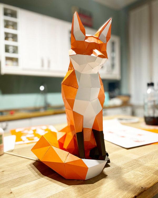 Papercraft World 3D Fox Papercraft For Home Decor