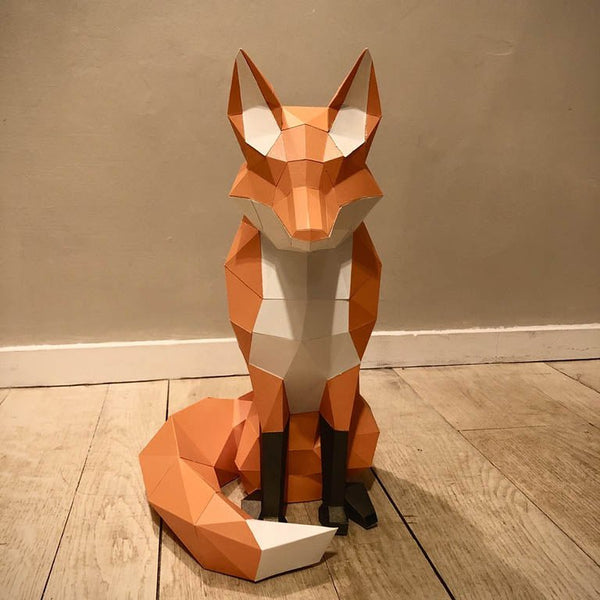 papercraft world 3D Fox Papercraft for Home Decor