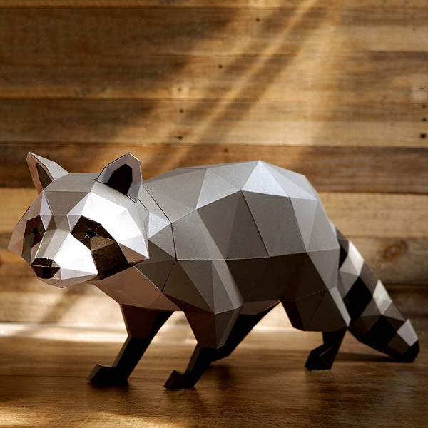papercraft world 3D Raccoon DIY Papercraft