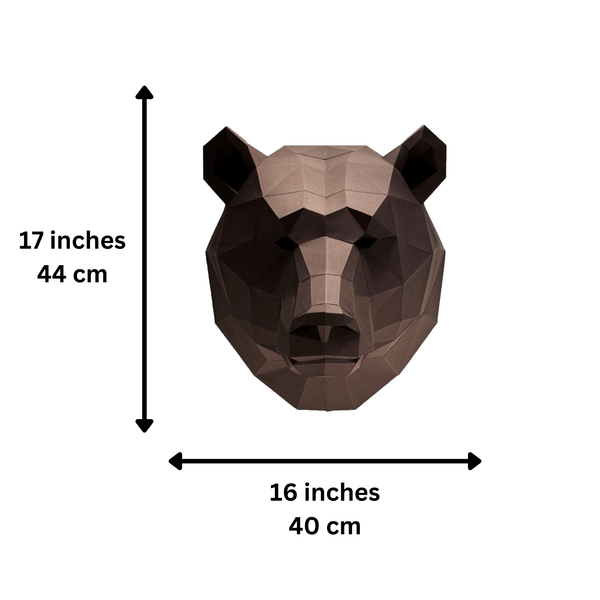 Papercraft World Bear Head Wall Decor & Mount