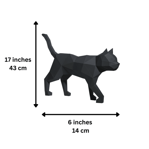 Papercraft World Black Cat Model | 3D Papercraft Cat