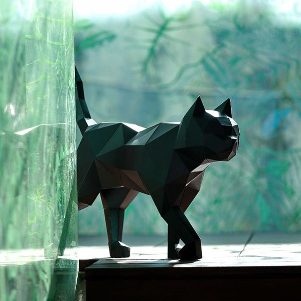 papercraft world Black Cat Model | 3D Papercraft Cat