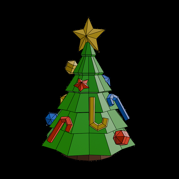 Papercraft World Christmas Tree