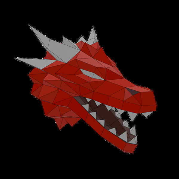 Papercraft World Dragon Head Wall Art