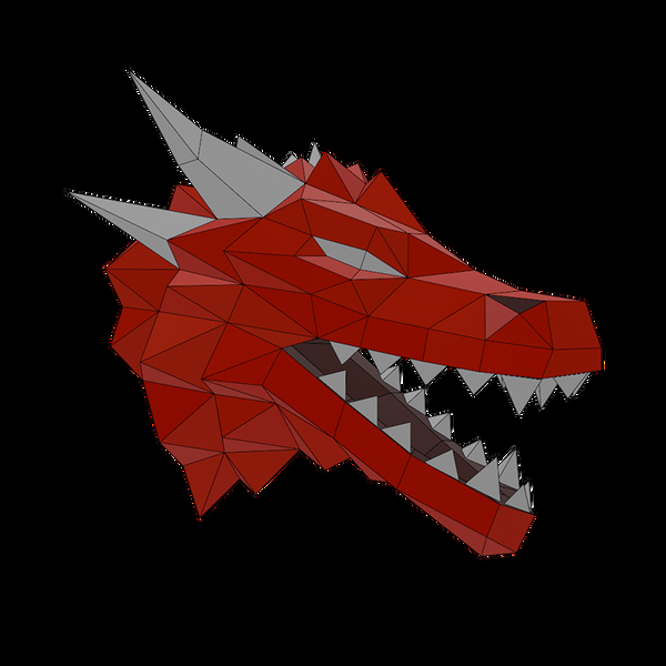 Papercraft World Dragon Head Wall Art