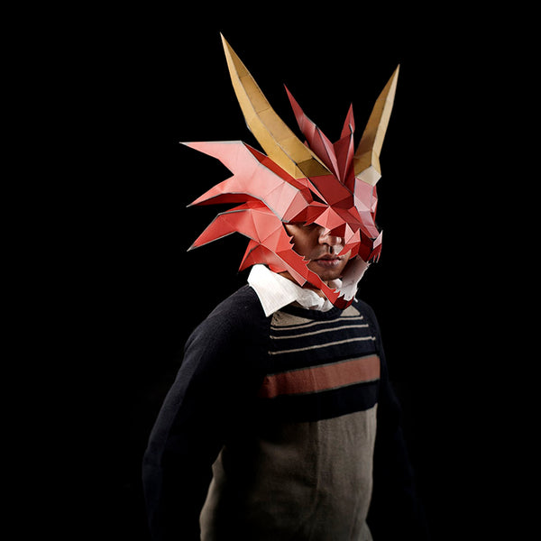 Papercraft World Dragon Mask