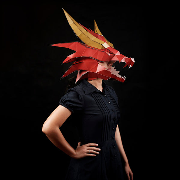 Papercraft World Dragon Mask