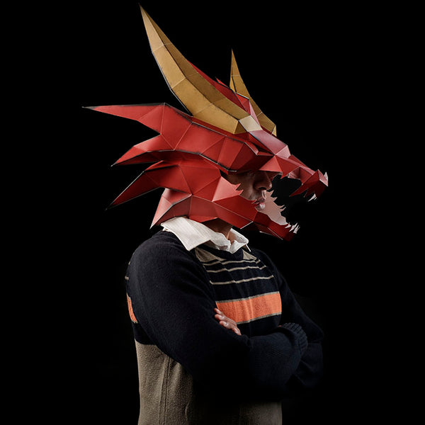 papercraft world Dragon Mask