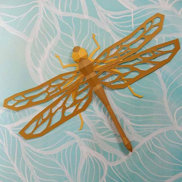 papercraft world Dragonfly Papercraft Wall Art