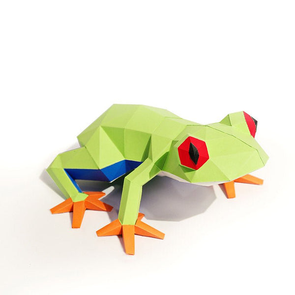 Papercraft World Frog 3D Paper Model Lamp