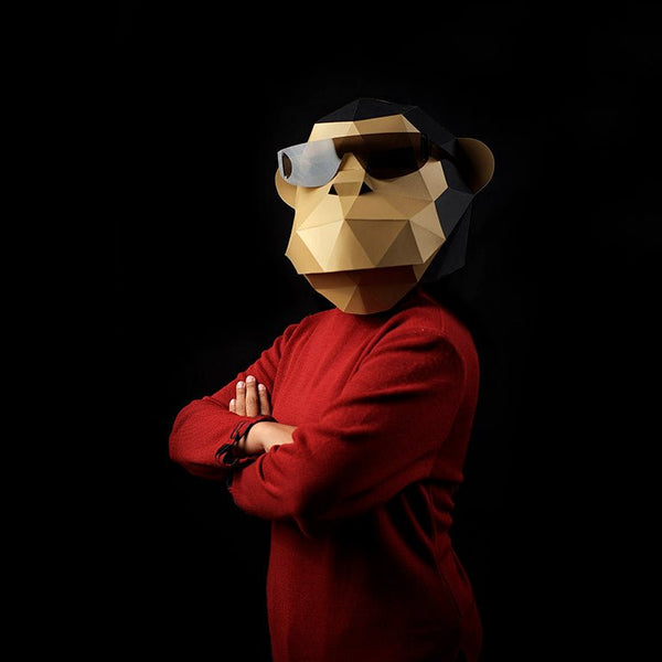 papercraft world Gorilla Mask